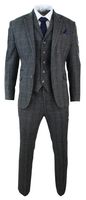 Mens 3 Piece Check Suit - 53959 the species
