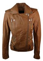 Womens Leather Biker Jacket - 80199 type